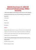 NSG530 Final Exam V3 &vert; NSG 530 &NewLine;Advanced Pathophysiology &vert; Wilkes &NewLine;University 