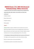 NSG530 Exam 4 V2 &vert; NSG 530 Advanced &NewLine;Pathophysiology &vert; Wilkes University