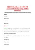 NSG530 Final Exam V1&ndash;V3 &vert; Advanced Pathophysiology &vert; Wilkes University &vert; Q&A with Rationale &lpar;NSG 530 Final Exam&rpar;