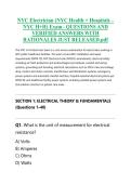 NYC Electrician &lpar;NYC Health &plus; Hospitals &ndash; NYC H&plus;H&rpar; Exam&ndash; QUESTIONS AND VERIFIED ANSWERS WITH RATIONALES JUST RELEASED&period;pdf&NewLine;