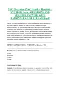 NYC Electrician &lpar;NYC Health &plus; Hospitals &ndash; NYC H&plus;H&rpar; Exam&ndash; QUESTIONS AND VERIFIED ANSWERS WITH RATIONALES JUST RELEASED