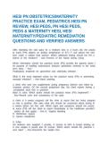HESI PN OBSTETRICS&sol;MATERNITY PRACTICE EXAM&comma; PEDIATRICS HESI PN REVIEW&comma; HESI PEDS&comma; PN HESI PEDS&comma; PEDS & MATERNITY HESI&comma; HESI MATERNITY&sol;PEDIATRIC REMEDIATION QUESTIONS AND VERIFIED ANSWERS