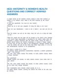 HESI&colon; MATERNITY & WOMEN'S HEALTH QUESTIONS AND CORRECT VERIFIED ANSWERS