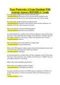 Texas Wastewater A Exam Questions With &NewLine;Accurate Answers 20252026 A&plus; Grade 