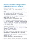 PEDS HESI PRACTICE TEST QUESTIONS AND CORRECT VERIFIED ANSWERS