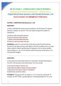NR 341 EXAM 2 &ndash; COMPLEX ADULT HEALTH NURSING Comprehensive Practice Examination &ndash; 100 Questions Original NCLEX-Style Questions with Detailed Rationales All correct answers are highlighted in bold green&period;