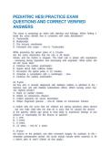 PEDIATRIC HESI PRACTICE EXAM QUESTIONS AND CORRECT VERIFIED ANSWERS