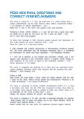 PEDS HESI FINAL QUESTIONS AND CORRECT VERIFIED ANSWERS