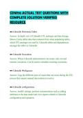 CDW110 ACTUAL TEST QUESTIONS WITH&NewLine;COMPLETE SOLUTION VERIFIED&NewLine;RESOURCE
