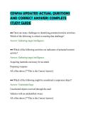 CDW110 UPDATED ACTUAL QUESTIONS&NewLine;AND CORRECT ANSWERS COMPLETE&NewLine;STUDY GUIDE