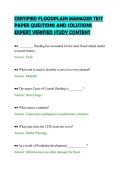 CERTIFIED FLOODPLAIN MANAGER TEST&NewLine;PAPER QUESTIONS AND SOLUTIONS&NewLine;EXPERT VERIFIED STUDY CONTENT&NewLine;