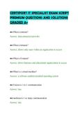 CERTIPORT IT SPECIALIST EXAM SCRIPT&NewLine;PREMIUM QUESTIONS AND SOLUTIONS&NewLine;GRADED A&plus;