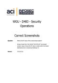 WGU - D483 - Security Operations&NewLine;&NewLine;Correct Screenshots &vert; Latest Update with complete solutions&period;&NewLine;