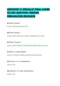 CERTIPORT IT SPECIALIST FINAL PAPER&NewLine;SOLVED QUESTIONS VERIFIED&NewLine;PREPARATION RESOURCE