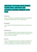 CERTIPORT SOFTWARE DEVELOPMENT&NewLine;COURSE FINAL QUESTIONS AND&NewLine;ACCURATE ANSWERS PREMIUM STUDY&NewLine;PACK