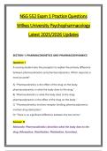 NSG 552 Exam 1 Practice Questions  &NewLine;Wilkes University Psychopharmacology &NewLine;Latest 2025&sol;2026 Updates
