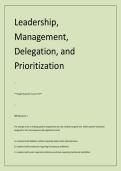 Leadership&comma; &NewLine;Management&comma; &NewLine;Delegation&comma; and &NewLine;Prioritization