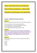 Texas Code Enforcement Certification &NewLine;Exam Practice Questions &vert; Latest 2026 &NewLine;Questions And Answers Plus Rationales 