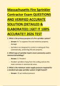 Massachusetts Fire Sprinkler &NewLine;Contractor Exam QUESTIONS &NewLine;AND VERIFIED ACCURATE &NewLine;SOLUTION &lpar;DETAILED & &NewLine;ELABORATED&rpar; &vert;GET IT 100&percnt; &NewLine;ACCURATE&excl;&excl; 2026 TEST 