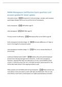 NAMs Menopause Certification Exam questions and&NewLine;answers graded A&plus; latest update&NewLine;Climacteric phase -The period of endrocrinologic&comma; somatic&comma; and transitory&NewLine;psychologic changes that occur around the time of menopause&period;&NewLine;Early menopause -LMP before age 45&NewLine;