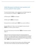 NAMS Menopause Certification Exam questions and&NewLine;answers graded A&plus; latest update&NewLine;The period of endrocrinologic&comma; somatic&comma; and transitory psychologic changes that&NewLine;occur around the time of menopause&period; -Climacteric phase&NewLine;LMP before age 45 -Early menopause&NewLine;