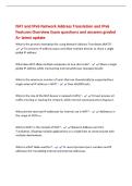 NAT and IPv6 Network Address Translation and IPv6&NewLine;Features Overview Exam questions and answers graded&NewLine;A&plus; latest update&NewLine;What is the primary motivation for using Network Address Translation &lpar;NAT&rpar;&quest; -&NewLine; To conserve IP address space and allow multiple devic