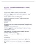 MSLC Test 1Exam questions and answers graded A&plus;&NewLine;latest update&NewLine;NCOPDP Acronym - NCO Professional Development Program&NewLine;Define NCOPDP - Reflects command priorities and expectations for training&semi;&NewLine;managed by SRNCOs&sol;CSM&NewLine;AR 350-1 - Army Training and Leader D