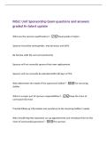 MSLC Unit Sponsorship Exam questions and answers&NewLine;graded A&plus; latest update&NewLine;What are the sponsor qualifications&quest; -Equal grade or higher&period;&NewLine;Sponsor should be same gender&comma; marital status and MOS&period;&NewLine;Be familiar with the unit and community&NewLine;Sponsor will not norm