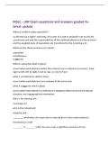 MSLC &ndash; RIP Exam questions and answers graded A&plus;&NewLine;latest update&NewLine;What is a relief in place operation&quest;&NewLine;as directed by a higher authority&comma; all or part of a unit is replaced in an are by the&NewLine;uncommon unit and the responsibilities of the replaced elements fo