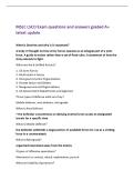 MSLC &ndash; RIP Exam questions and answers graded A&plus; latest update What is a relief in place operation&quest; as directed by a higher authority&comma; all or part of a unit is replaced in an are by the uncommon unit and the responsibilities of the replaced elements fo