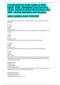 WGU C838 &ndash; Managing Cloud Security &lpar;CCSP&rpar; &vert; Comprehensive Study Guide &vert; Practice Questions with Detailed Answer Explanations &vert; 2026&sol;2027 Exam Preparation