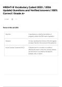 NREMT-B Vocabulary &lpar;Latest 2025 &sol; 2026 Update&rpar; Questions and Verified Answers &vert; 100&percnt; Correct &vert; Grade A&plus;