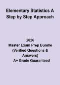 Elementary Statistics&colon; A Step-by-Step Approach Exam &ndash; Complete Study Guide&comma; Formula Review & Practice Questions PDF