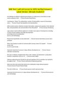SWE Test 1 with all Correct & 100&percnt; Verified Answers &vert;Latest Version &vert;Already Graded A&plus;