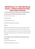 NSG3600 Exam 4 V1 &vert; NSG 3600 Nursing &NewLine;Practice &ndash; Children&rsquo;s Health Exam Q&A &vert; &NewLine;Galen College of Nursing 