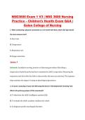 NSG3600 Exam 1 V3 &vert; NSG 3600 Nursing &NewLine;Practice &ndash; Children&rsquo;s Health Exam Q&A &vert; &NewLine;Galen College of Nursing 