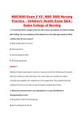 NSG3600 Exam 2 V2 &vert; NSG 3600 Nursing &NewLine;Practice &ndash; Children&rsquo;s Health Exam Q&A &vert; &NewLine;Galen College of Nursing 