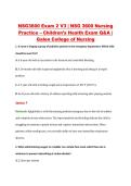 NSG3600 Exam 2 V1&ndash;V3 &vert; Nursing Practice &ndash; Children&rsquo;s Health &vert; Galen College of Nursing &vert; Q&A with Rationale &lpar;NSG 3600 Exam 2&rpar;