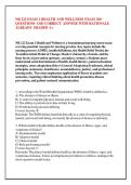 NR 222 EXAM 1 HEALTH AND WELLNESS EXAM 300 &NewLine;QUESTIONS AND CORRECT ANSWER WITH RATIONALE &NewLine;ALREADY GRADED A&plus;