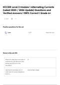 NCCER Level 2 Module 1 Alternating Currents &lpar;Latest 2025 &sol; 2026 Update&rpar; Questions and Verified Answers &vert; 100&percnt; Correct &vert; Grade A&plus;
