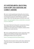 ATI CAPSTONE MENTAL HEALTH FINAL&NewLine;EXAM SCRIPT 2026 QUESTIONS AND&NewLine;CORRECT ANSWERS