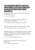 ATI CAPSTONE MENTAL HEALTH&NewLine;PROCTORED EXAM 2026 COMPLETE&NewLine;EXAM QUESTIONS SOLUTIONS&NewLine;GRADED A&plus;