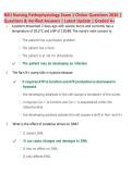 NSU Nursing Pathophysiology Exam 1 Clicker Questions 2026 &vert; &NewLine;Questions & Verified Answers &vert; Latest Update &vert; Graded A&plus;