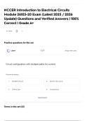 NCCER Introduction to Electrical Circuits Module 26103-20 Exam &lpar;Latest 2025 &sol; 2026 Update&rpar; Questions and Verified Answers &vert; 100&percnt; Correct &vert; Grade A&plus;