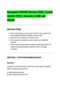 Georgette PMHNP Review 2026 &vert; Latest&NewLine;Update 2026 &vert; Answers &vert; LMR and&NewLine;QBank&NewLine;INSTRUCTIONS&NewLine;● This comprehensive review guide contains 150&plus; questions for&NewLine;the Georgette PMHNP Certificatio