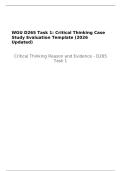 D265 Task 1&colon; Critical Thinking Case Study Evaluation Template &lpar;2026 Updated&rpar;
