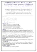 NCCER Industrial Maintenance Mechanic Level 3 Exam 2026-2027 QUESTIONS AND&NewLine;ANSWERS ALREADY GRADED A&plus;&period; 100&percnt; Verified Solutions &vert; Updated Per Latest Guidelines &vert;&NewLine;Graded A&plus;