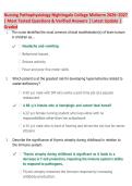 Nursing Pathophysiology Nightingale College Midterm 2026&ndash;2027 &NewLine;&vert; Most Tested Questions & Verified Answers &vert; Latest Update &vert; &NewLine;Graded