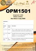OPM1501 Assignment 3 &lpar;COMPLETE ANSWERS&rpar; 2026 - DUE 6 July 2026
