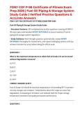 FDNY COF P-98 Certificate of Fitness Exam Prep 2026 &vert; Fuel-Oil Piping & Storage System Study Guide &vert; Verified Practice Questions & Accurate Answers